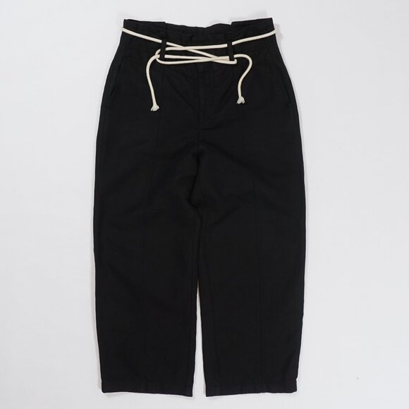 Vince High-rise cropped trouser with wrap rope/cord belt / Unisex Adult - Picture 1 of 9